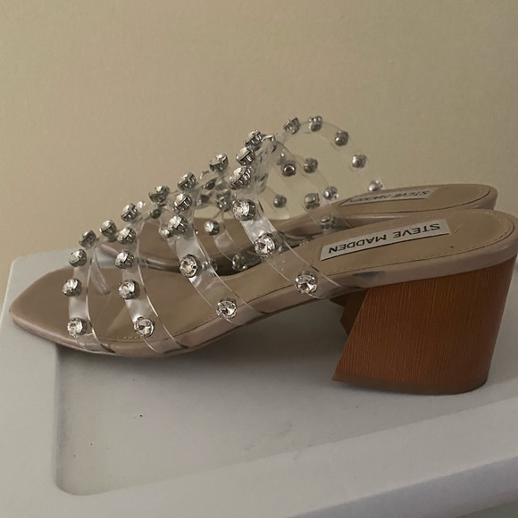 Clear Jeweled Mules - Picture 4 of 6